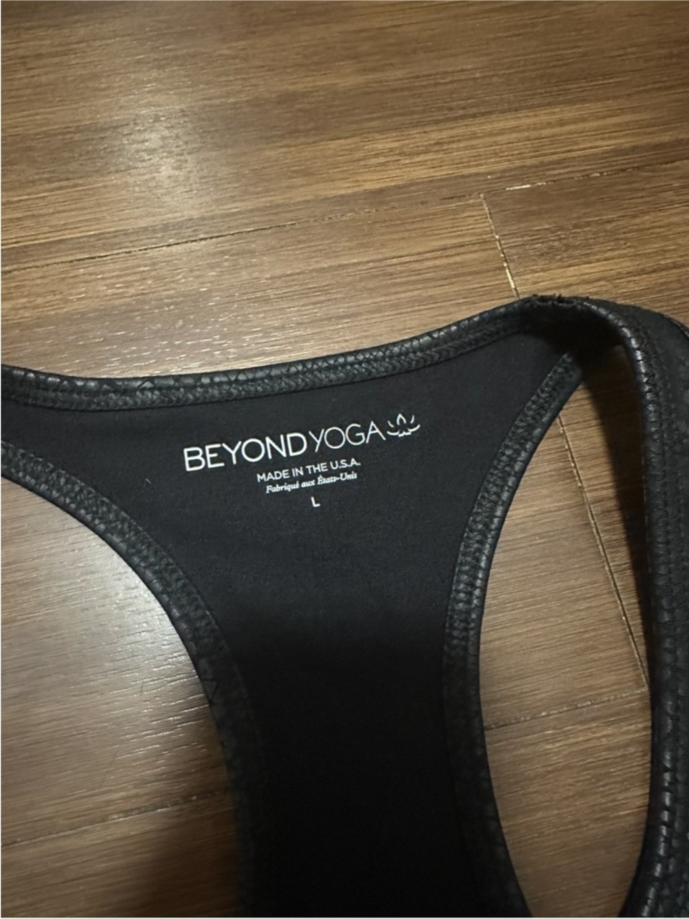 NWT Beyond Yoga PowerShine Viper Print Cropped Tank black size large - Picture 6 of 6